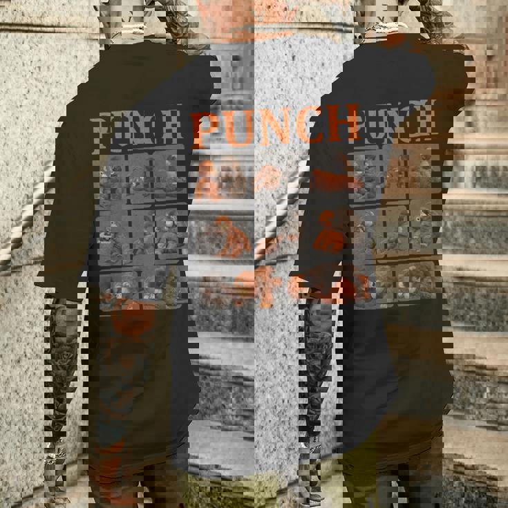 かっこいいパンチかわいい猿 メンズTシャツ バックプリント 彼への贈り物