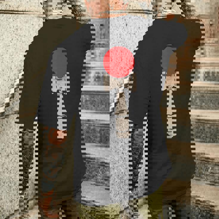 けん玉 日本製ボールとカップシャツ メンズTシャツ バックプリント 彼への贈り物