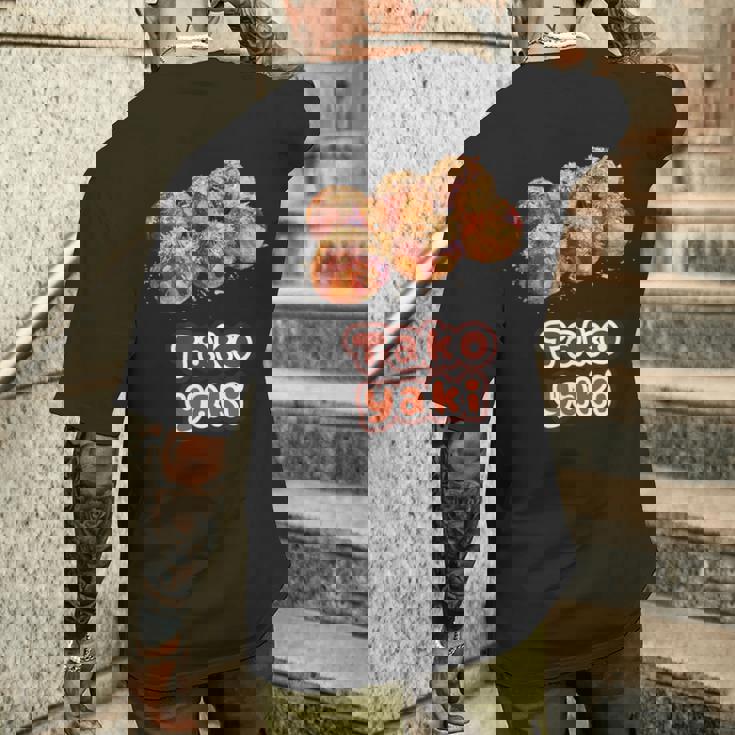 たこ焼き Takoyaki（ご飯タイム）たこやき【変なデザイン屋さん】大阪 面白い メンズTシャツ バックプリント 彼への贈り物