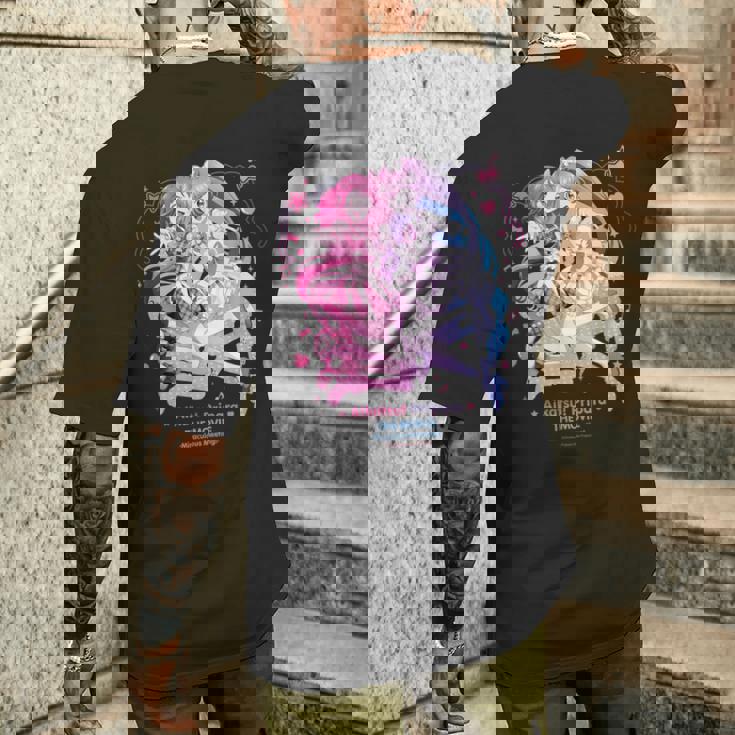 アイカツ！×プリパラ（あかり＆らぁら） メンズTシャツ バックプリント 彼への贈り物