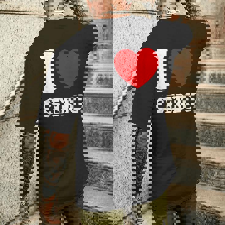 アイラブセブ、フィリピン、フィリピン メンズTシャツ バックプリント 彼への贈り物