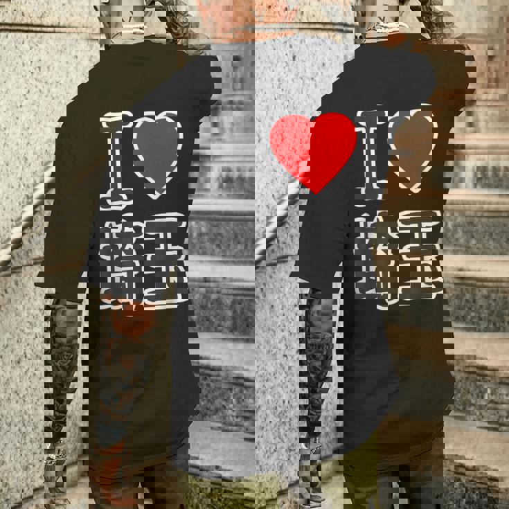 アイラブ・埼玉（I Love ハート）Big 大きな文字【47都道府県】Jimo-T ジモティ お土産 メンズTシャツ バックプリント 彼への贈り物