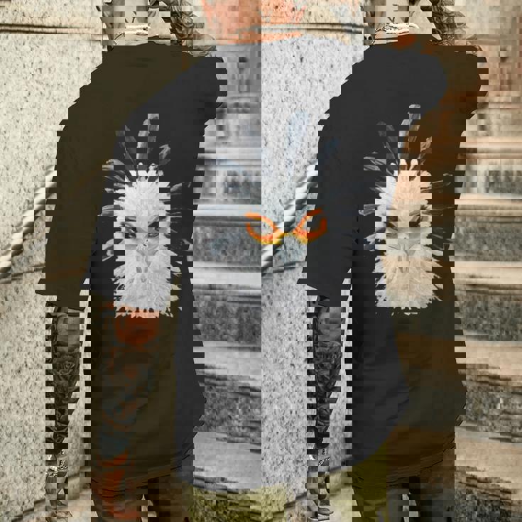 アクリル画アート ヘビクイワシ デザイン 長袖tシャツ メンズTシャツ バックプリント 彼への贈り物