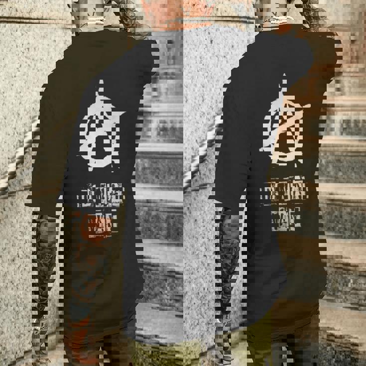 アナーキーサイン、カオス、パンク、パンクロック、アナーキー メンズTシャツ バックプリント 彼への贈り物