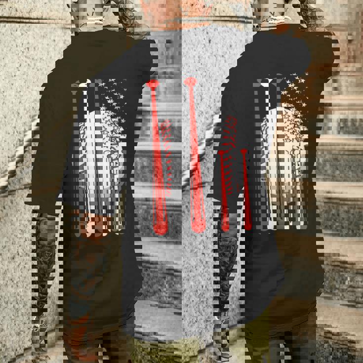 アメリカ 旗 国際的 ソフトボール 野球 メジャーリーグ プロリーグ スポーツ 名高い 大衆的 がいこく 選手会 長袖tシャツ メンズTシャツ バックプリント 彼への贈り物