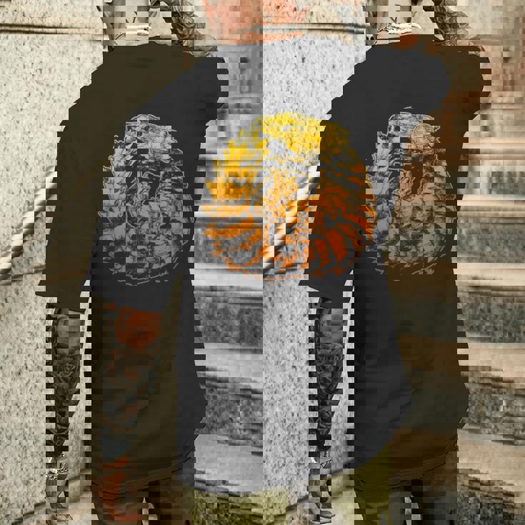 アルマジロトカゲ メンズTシャツ バックプリント 彼への贈り物