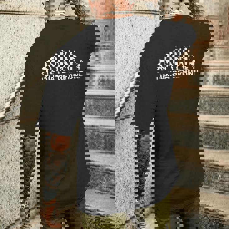 イタリアン・グレイハウンド・エボリューション メンズTシャツ バックプリント 彼への贈り物