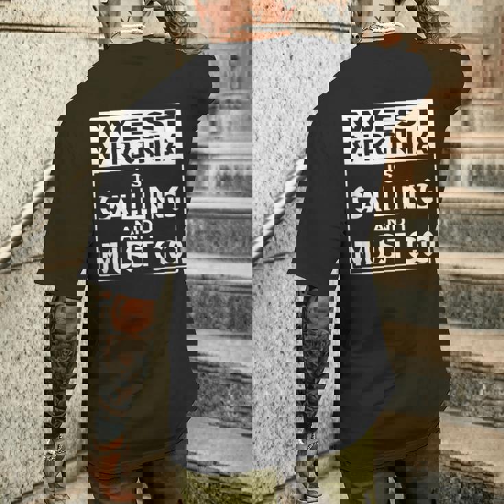 ウェストバージニアtシャツ Westirginia Is Calling And I Must Go メンズTシャツ バックプリント 彼への贈り物