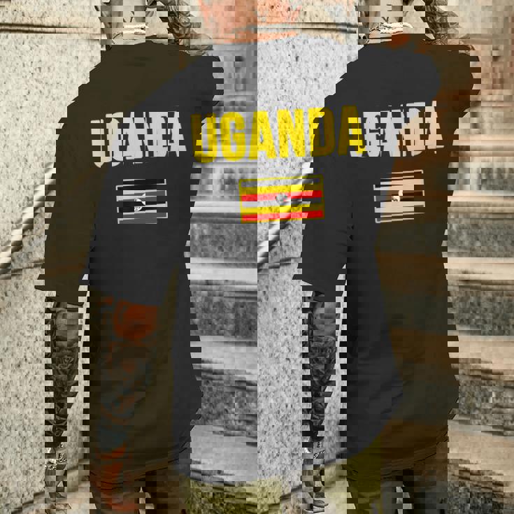 ウガンダ ウガンダの国旗 メンズTシャツ バックプリント 彼への贈り物