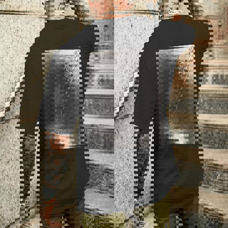 オディロン・ルドン著「そして彼にかかった彼の名は死だった」 メンズTシャツ バックプリント 彼への贈り物