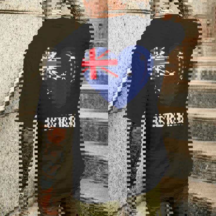 オーストラリアの国旗 メンズTシャツ バックプリント 彼への贈り物