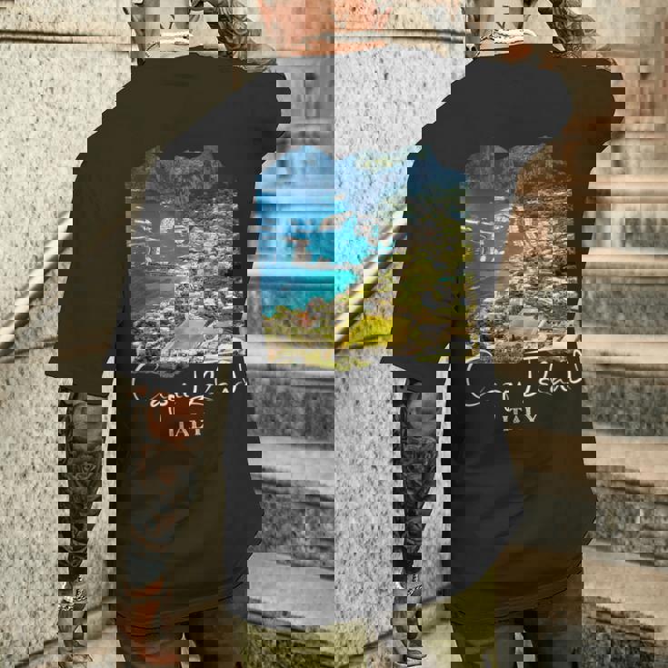 カプリ島 カプリお土産 カプリ島 メンズTシャツ バックプリント 彼への贈り物