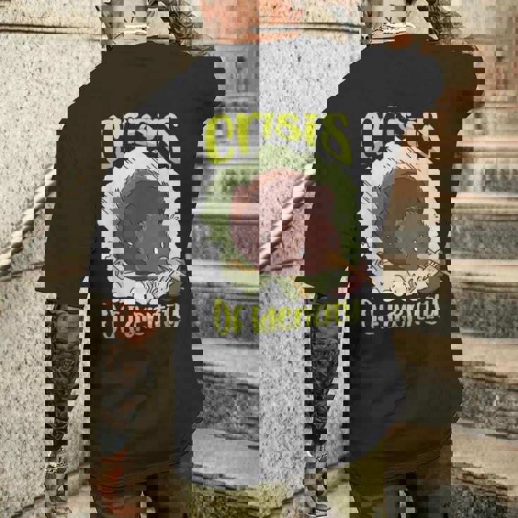 クライシス・オブ・アイデンティティキーウィ・バード・ラヴァー・ニュージーランド メンズTシャツ バックプリント 彼への贈り物