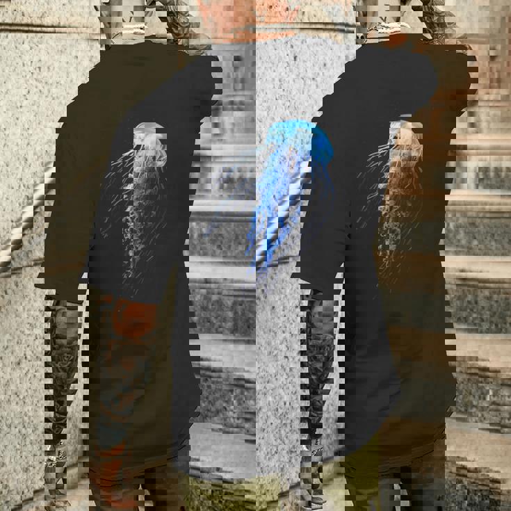 クラゲ 動物 動物園 アート クラゲ メンズTシャツ バックプリント 彼への贈り物