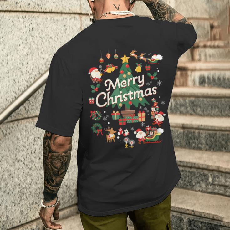 クリスマス サンタ クリスマスツリー レディース キッズ メンズ ダンス かわいい トップス プリント コスチューム メンズTシャツ バックプリント 彼への贈り物