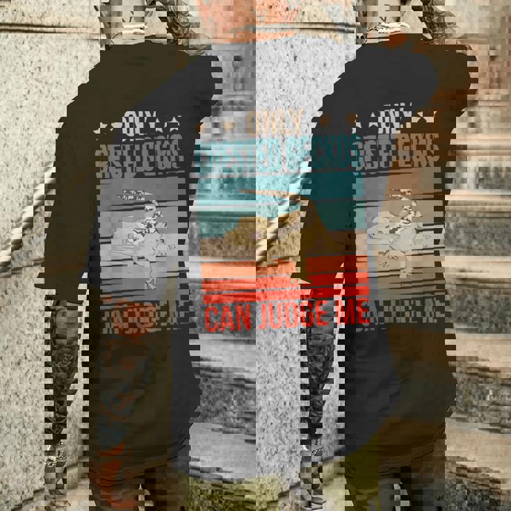 クレステッド・ゲッコーは私を判断できる 爬虫類 クレステッド・ゲッコー メンズTシャツ バックプリント 彼への贈り物