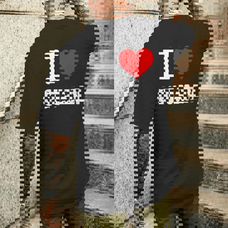 グアム I Love Guam メンズTシャツ バックプリント 彼への贈り物