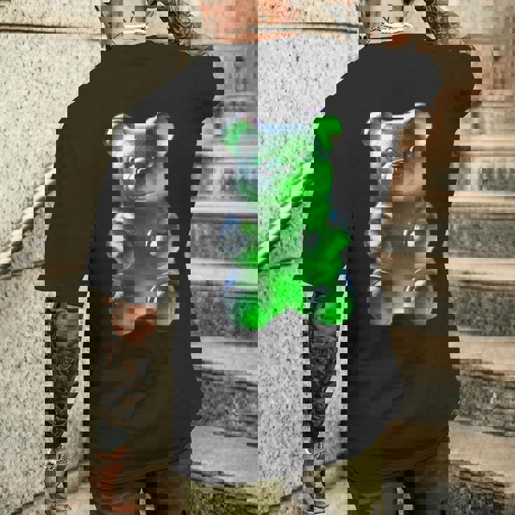 グリーン グミベア メンズTシャツ バックプリント 彼への贈り物