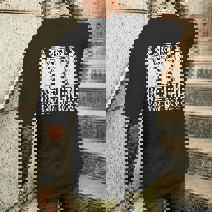 グリーンランドは非売品 シロクマ グリーンランド デンマーク メンズTシャツ バックプリント 彼への贈り物