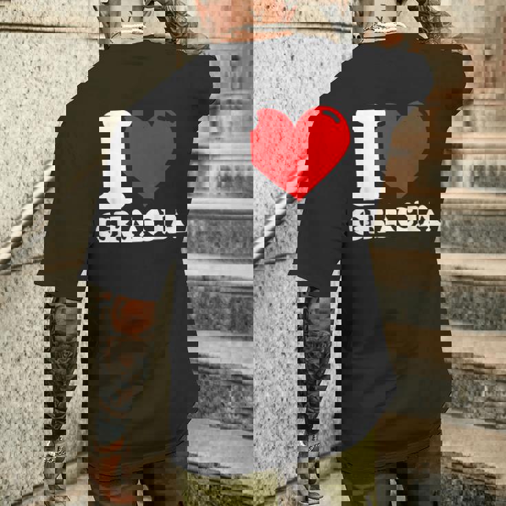 グレイシアが好き メンズTシャツ バックプリント 彼への贈り物