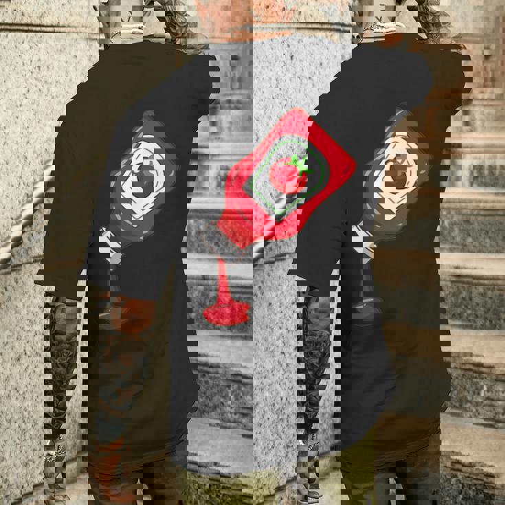 ケチャップをのせて面白いケチャップラバー メンズTシャツ バックプリント 彼への贈り物