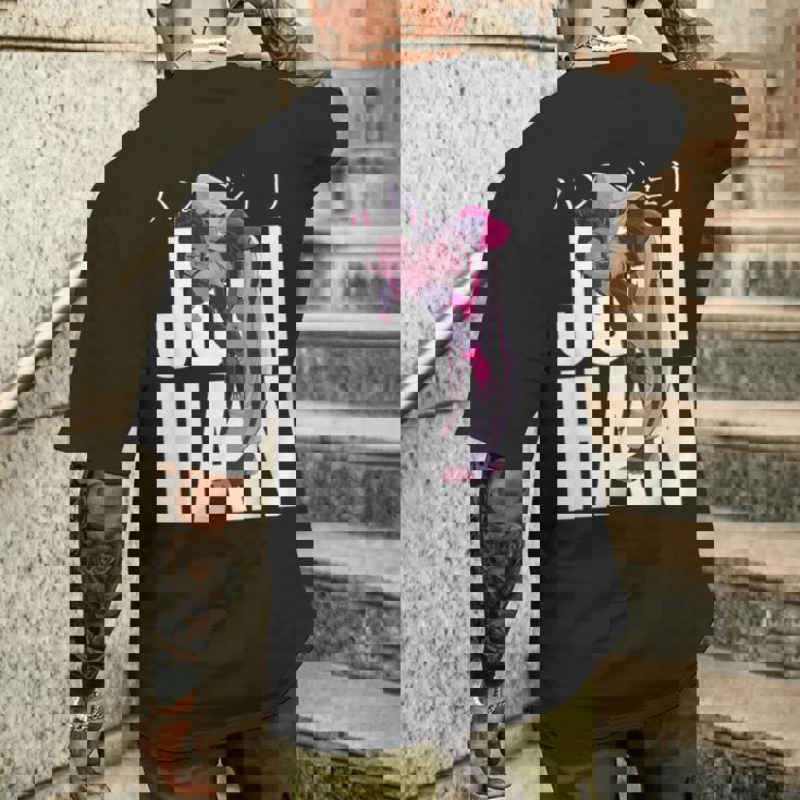 ゲーマープレイヤー愛好家向けジュリハンキャラクター メンズTシャツ バックプリント 彼への贈り物