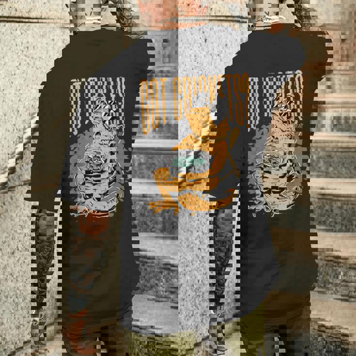 コオロギを手に入れましたか？フトアゴヒゲトカゲ メンズTシャツ バックプリント 彼への贈り物