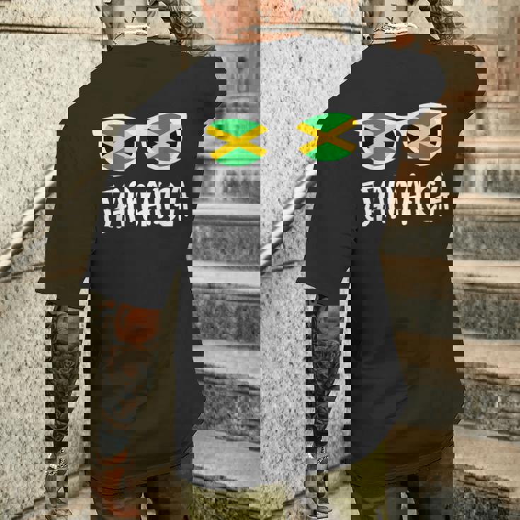 サングラス フラッグ ジャマイカ ジャマイカ 生まれ メンズTシャツ バックプリント 彼への贈り物