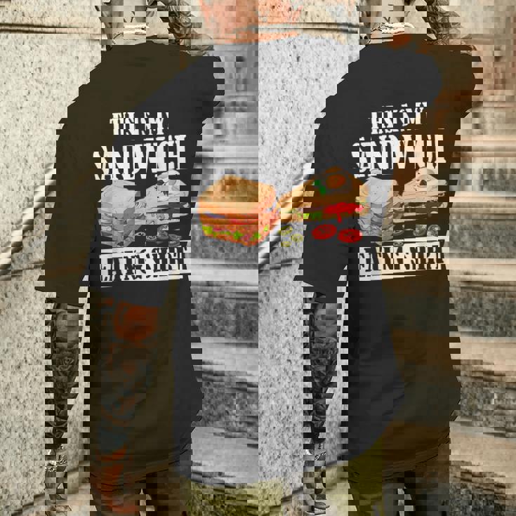 サンドイッチ服 This Is Myandwich Eating メンズTシャツ バックプリント 彼への贈り物