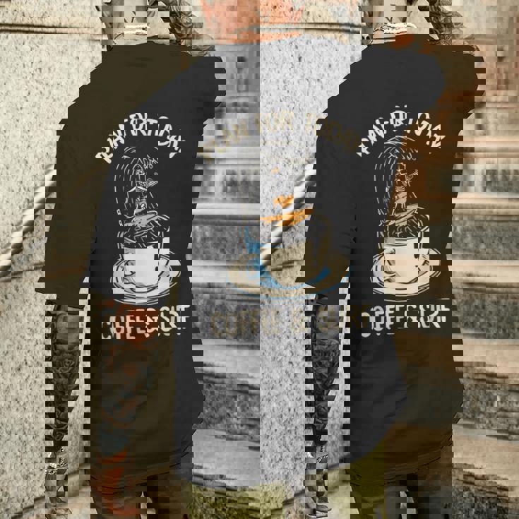 サーフィン スケルトン アパレル コーヒー サーフアパレル ハワイアンu メンズTシャツ バックプリント 彼への贈り物