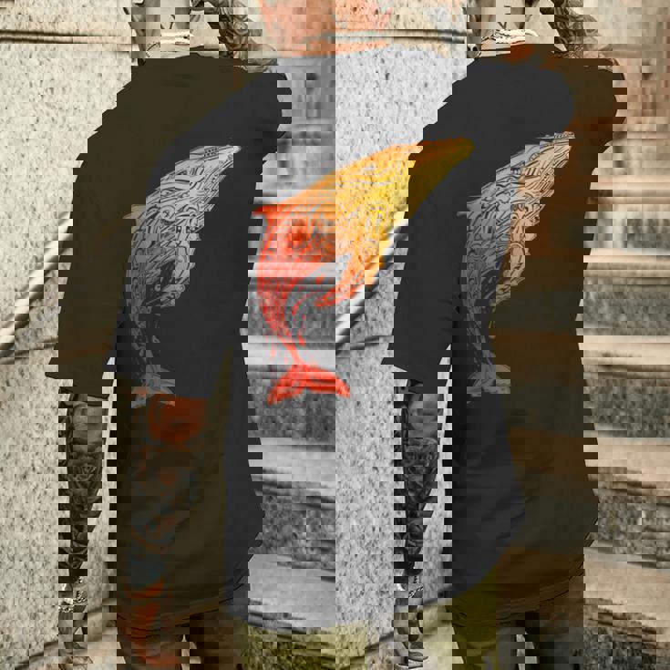 ザトウクジラ ネイティブ ハワイアン ハワイアン トライバル メンズTシャツ バックプリント 彼への贈り物