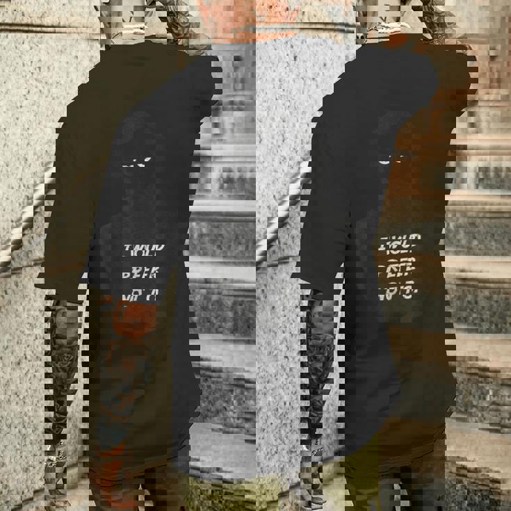 シャツは着たくない-ヴィンテージ・フィロソフィー・バートルビー メンズTシャツ バックプリント 彼への贈り物