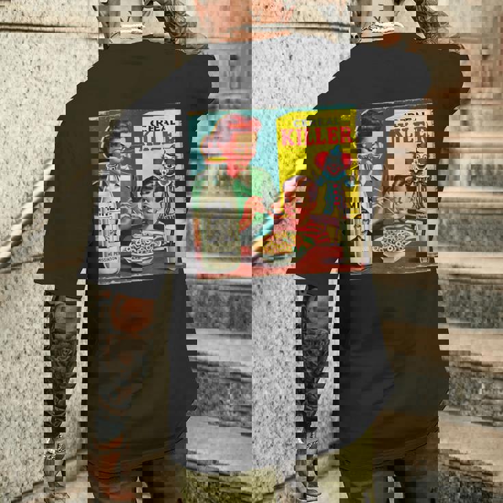 シリアルシリアルキラー音声しゃれミッドセンチュリー広告ユーモア メンズTシャツ バックプリント 彼への贈り物