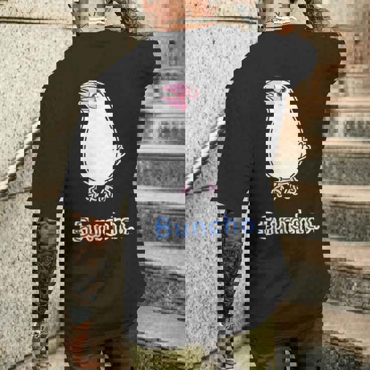 シロブンチョウ さん『トーク』白文鳥【どうぶつフレンズ】かわいい 動物 イラスト メンズTシャツ バックプリント 彼への贈り物