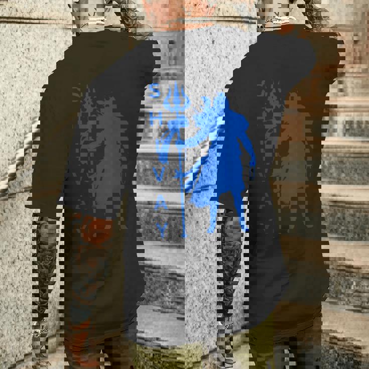 シヴァ神の美的デザイン、Om Namahhivayアート。 メンズTシャツ バックプリント 彼への贈り物