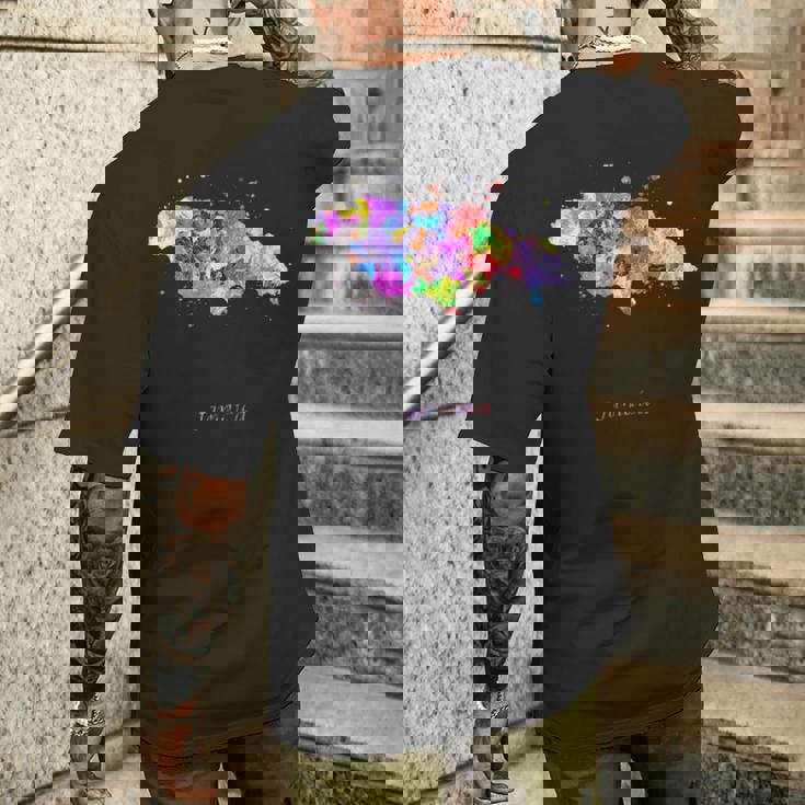 ジャマイカの地図 メンズTシャツ バックプリント 彼への贈り物