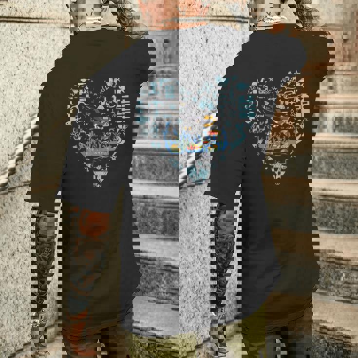 スキューバダイビング スキューバダイバーズ マスク 海 シュノーケリング タンク 酸素 メンズTシャツ バックプリント 彼への贈り物