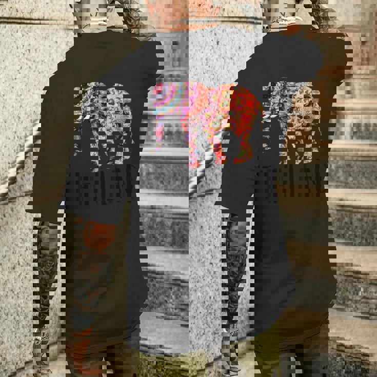 タイ象のお土産シャツ メンズTシャツ バックプリント 彼への贈り物