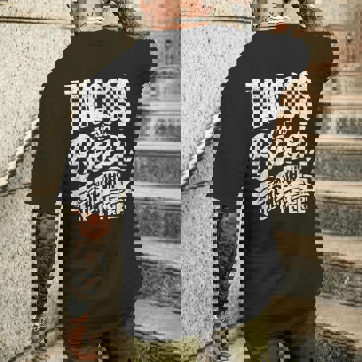 タコス ビール なぜここにいるのか パブ シンコ・デ・マヨ メキシコを飲む メンズTシャツ バックプリント 彼への贈り物