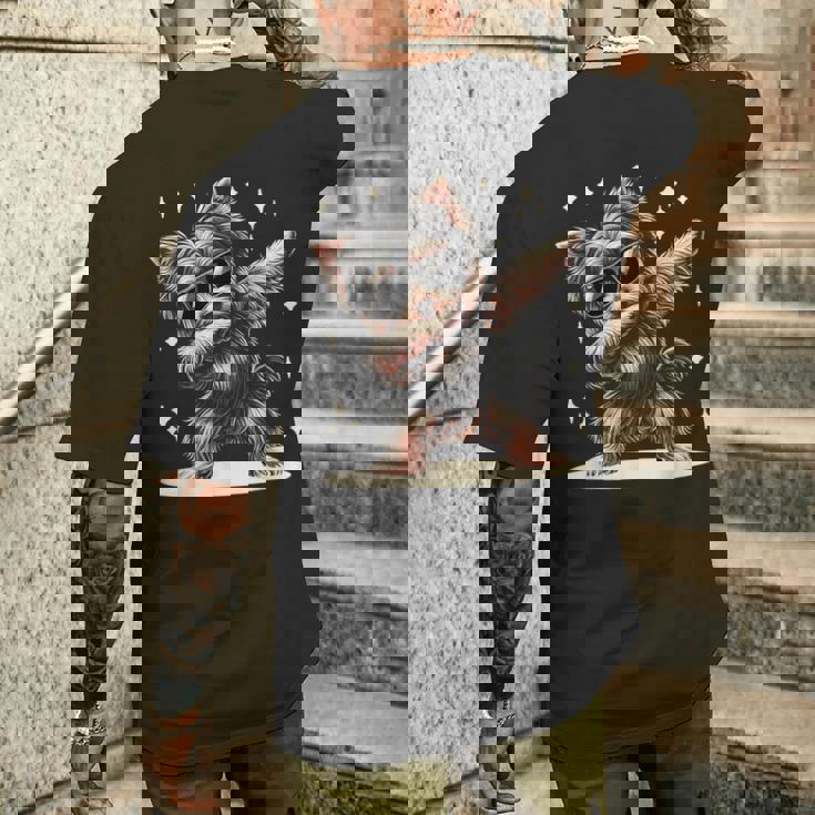 ダビング・ヨークシャー・テリア・ヨーキーズ・ヨーキー・ドッグ メンズTシャツ バックプリント 彼への贈り物