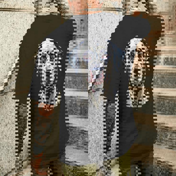 ダルメシアン 愛犬家デザイン 子犬の愛 ダルメシアン メンズTシャツ バックプリント 彼への贈り物