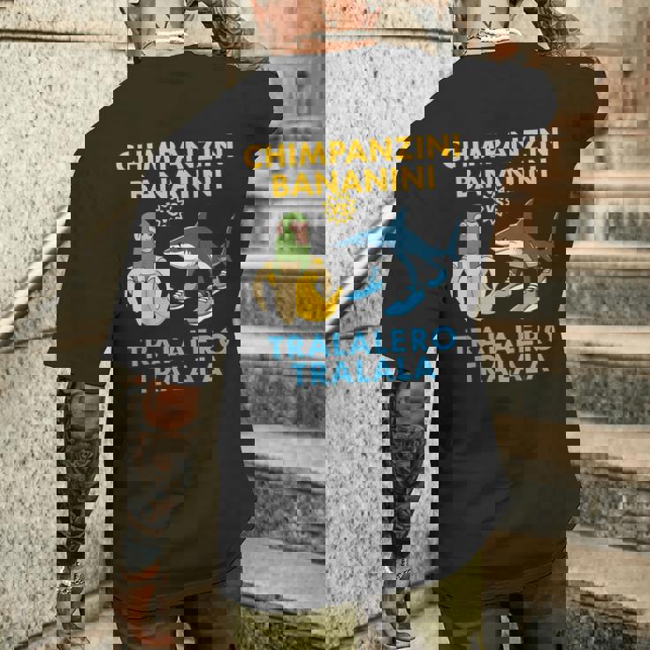 チンパンジーニ バナニーニs トララレロ トラララ 面白い 幼児向け メンズTシャツ バックプリント 彼への贈り物