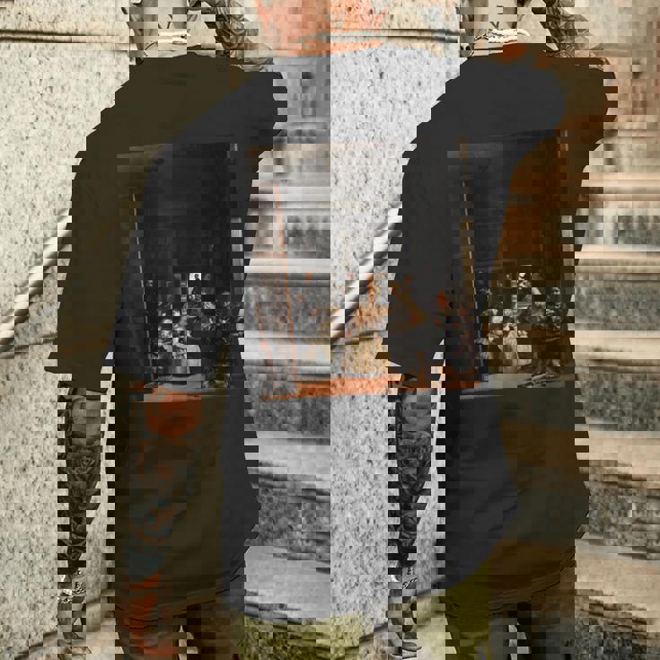 ディエゴ・ベラスケス-ラス・メニーナス メンズTシャツ バックプリント 彼への贈り物