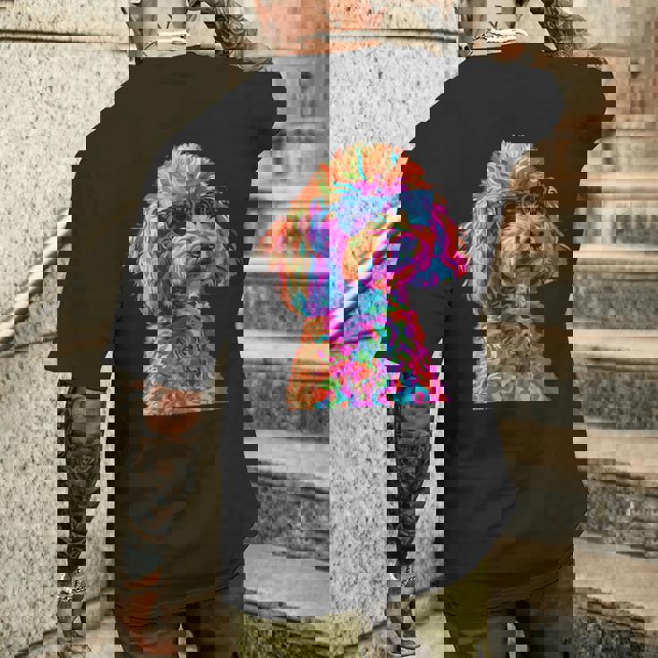 トイプードル愛好家デザイン ポップアート 面白いトイプードル 犬 長袖tシャツ メンズTシャツ バックプリント 彼への贈り物