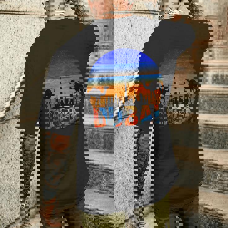 ドバイ ブルジュ ハリファ ヴィンテージ Uae ドバイ アラビア キャメル お土産 長袖tシャツ メンズTシャツ バックプリント 彼への贈り物