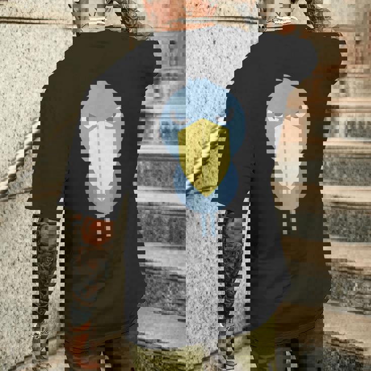 ハシビロコウ アニマル イラスト ミニマル 図案 シンプル ユニセックス ギフト メンズTシャツ バックプリント 彼への贈り物