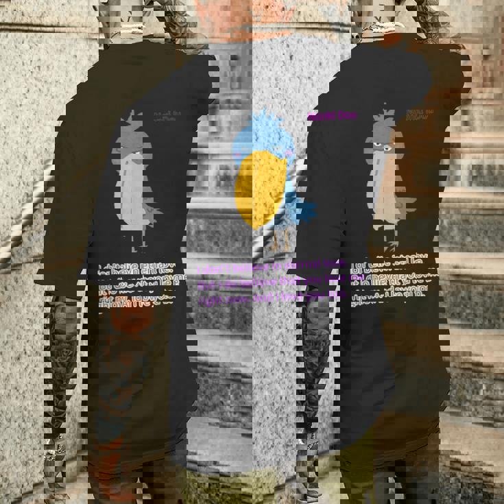 ハシビロコウlove メンズTシャツ バックプリント 彼への贈り物