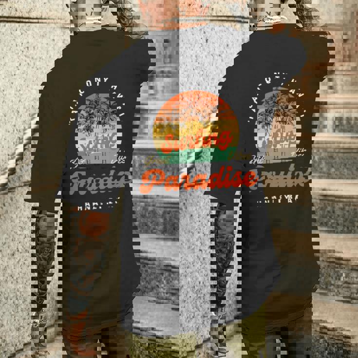 ハナレイ ベイ ハワイ カウアイ島 長袖tシャツ メンズTシャツ バックプリント 彼への贈り物