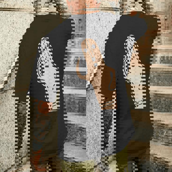 ハニワ《はろー》埴輪【踊る埴輪 男】歴史土器 かわいい 面白い メンズTシャツ バックプリント 彼への贈り物