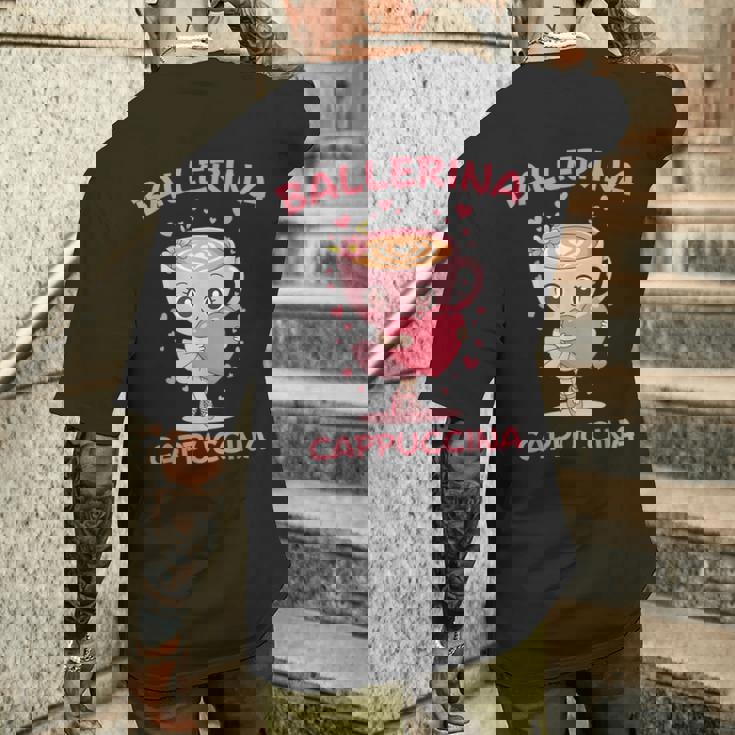 バレリーナ カプチーノ かわいい イタリアン ブレイン ミーム キッズ ガールズ メンズTシャツ バックプリント 彼への贈り物